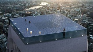 The first 360-degree infinity pool to be built on 55-storey London skyscraper