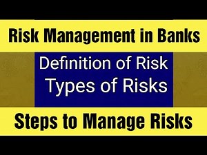 9. Types of Risks - Risk Management in Banks - Steps in Risk Management