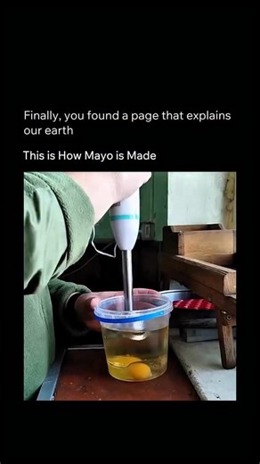 Our Earth on Instagram: "Mayonnaise is created through a process called emulsification — the blending of two liquids that normally don’t mix: oil and water. The key ingredient is the egg yolk, which contains lecithin, a natural emulsifier that binds the oil and vinegar (or lemon juice) together. As the mixture is whisked or blended, tiny droplets of oil become suspended in the liquid, forming a thick, creamy texture. This simple chemical reaction transforms basic ingredients into one of the worl