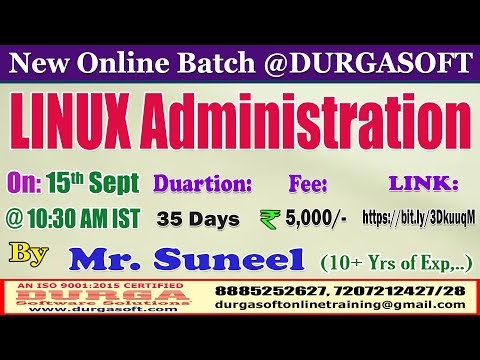 LINUX Administration Online Training @ DURGASOFT