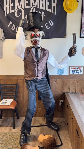 Did you catch this super scary guy at Conviction Barber? It may of been the scariest of all. | Salina, Utah