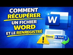 💾 Comment récupérer un fichier Word non enregistré facilement !