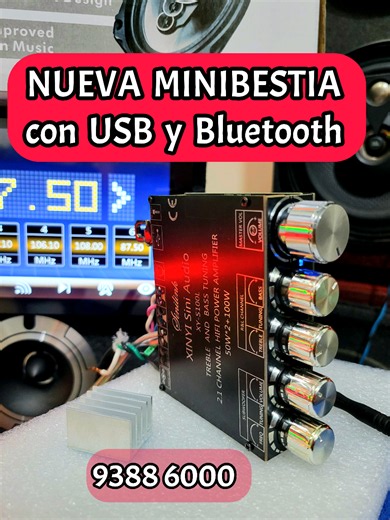 MiniBESTIA amplificador con USB y Bluetooth — altavoz bass 9388 6000