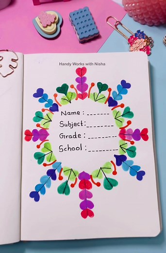 Notebook Decoration Ideas: DIY Cover Page Tutorial