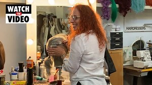 Working on wigs for the musical Hamilton
