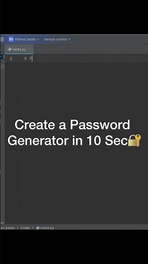Create a Password Generator in 10 Seconds #python #shorts