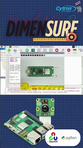 วัดขนาดวัตถุด้วยกล้อง Raspberry Pi + OpenCV #computervision