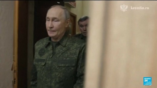 416K views · 10K reactions |  Le président russe Vladimir Poutine, vêtu d'un uniforme militaire, s'est rendu dans la région de #Koursk, dans l'ouest du pays, pour soutenir les troupes russes. Une visite très rare | FRANCE 24 | Facebook