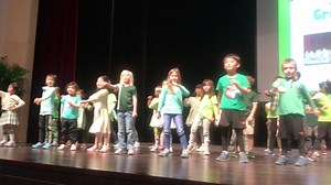 The Elementary students performing at their Earth Week assembly on the first day of IST Earth Week ( Monday, Apr 19, 2021) | International School of Tianjin