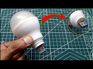 Convert Any ~AC~ 220v LED Bulb Into DC 3.7v to 5v USB LED | DIY USB Led Light| Hacked AC LED Bulb