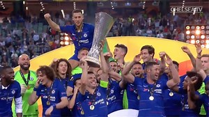 3.3M views · 141K reactions | THAT trophy lift!  The Europa League is ours once more! | Chelsea Football Club | Facebook