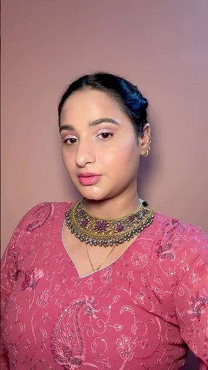 Easy Pink & Brown Indian Makeup for Weddings | Dewy & Flawless Look