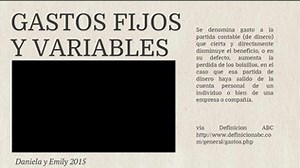 Gastos fijos y variables