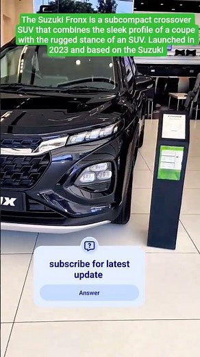 The Suzuki Fronx is a subcompact crossover SUV that combines .#travelblog #luxury