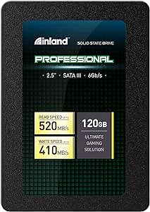 INLAND Professional 120GB SSD 3D NAND SATA III 6Gb/s 2.5" 7mm Internal Solid State Drive (120GB)