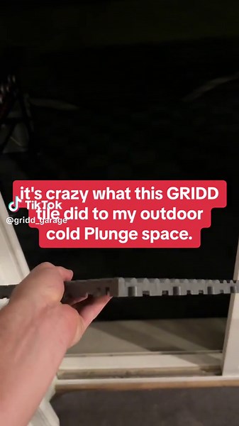 You can literally use the gridd tile anywhere you want! What would you gridd out ? Shed ? Pool deck ? Garage ? #gridd #griddtransformation #garagegoals #transformation #goals #patiogoals #fyp ##satisfying #satisfyingvideo #coldplunge