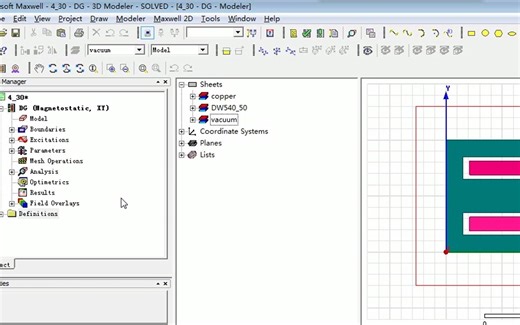 ansoft maxwell视频教程-2D电感计算