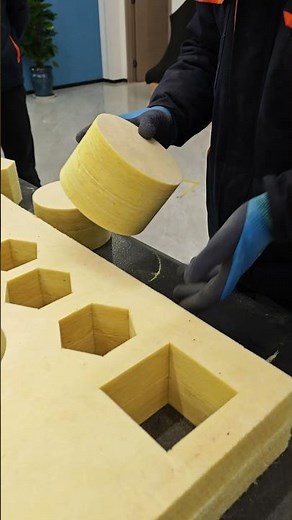 100mm Rock Wool Cutting with a flatbed CNC cutting machine