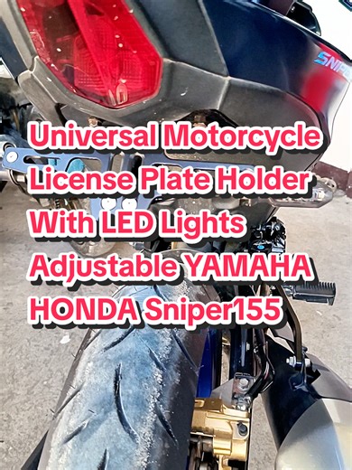 Motorcycle License Plate Holder with LED Lights