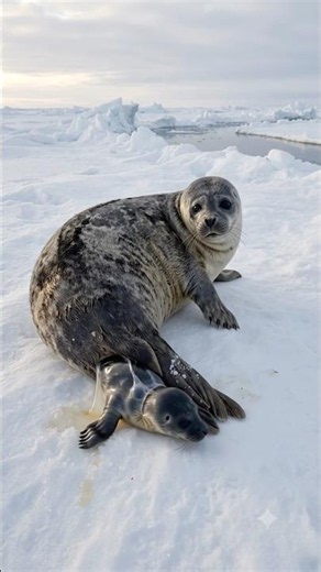 A Rare Glimpse of a Harp Seal Birth on the Freezing Ice