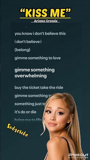 “Kiss Me”- Ariana Grande (Lyrics) #newsong#kissme#lyrics#petal#arianagrande#trending
