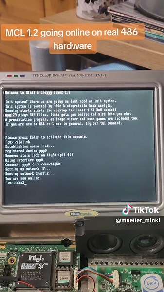 MCL 1.2 Online: Accessing the Internet on Real 486 Hardware