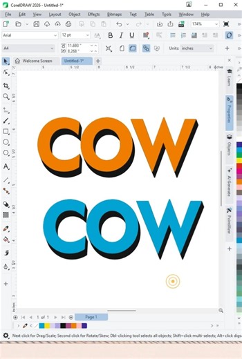 Text Black Shadow Effect Tutorial