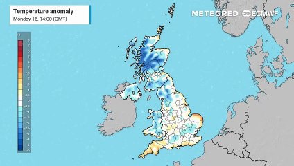 Temperatures will slowly rise through the week, reaching high double figures by Wednesday