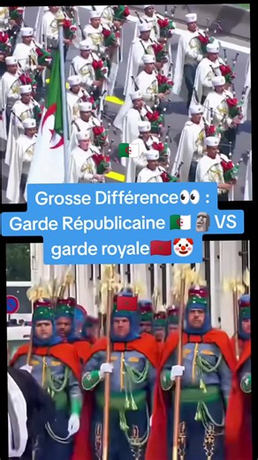 Garde Républicaine Algérie vs Garde Royale Maroc — Comparaison visuelle