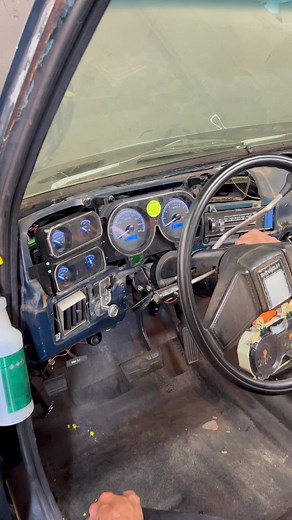 Dakota Digital dash install #dakotadigital #c10trucks #snakeoil #gaugecluster #restomod #trucksoftiktok #foryoupage #fyp #foryou #squarebody #customdash