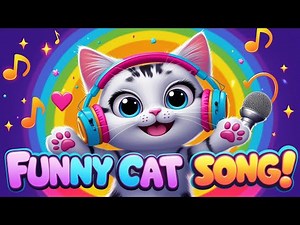 Funny Cat Song — Silly Rhymes & Sounds | Haider Kids #viral
