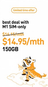 6.1K views | HUAT more with M1 SIM-only Plan! Enjoy 150GB with Unlimited Weekend Data and more for just $14.95 ($16.15/mth). Offer ends 12 Feb 2025. T&Cs apply. | M1 | Facebook