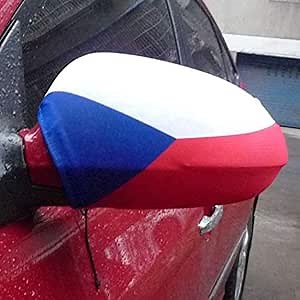 AZ FLAG Czech Republic Car Mirror Flag 6'' x 4'' - Czech Car Mirror Flags - 2 Pieces
