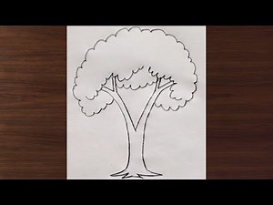 How to Draw a Tree Step by Step | Easy Tree Drawing for Beginners