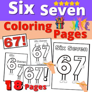 Six Seven Coloring Pages 67 Activity 6 7 Six-Seven Resource