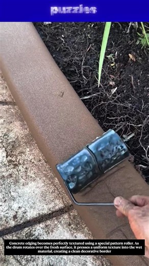 Satisfying Concrete Edge Finish with This Texture Roller!