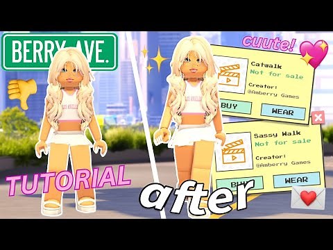 How To Get REALISTIC CUTE WALK ANIMATIONS Tutorial For Berry Avenue!