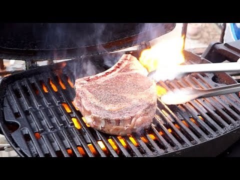 How to Grill a Killer Steak on the Weber Q... Rib Steak (aka: Bone-in Rib-eye)