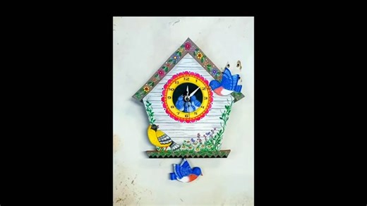 Terrie Floyd on Instagram: "While the rain taps on my studio windows and half the country is bundled up I hope this birdhouse clock we made will bring thoughts of spring Laughingmoonllc.etsy.com"