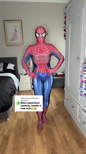 Replying to @msn1988812 Spider-Man it is. #spiderman #morphsuit #cosplayergirl