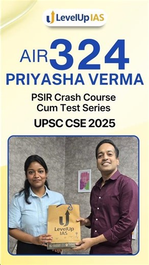 AIR 324 Priyasha Verma | UPSC Topper On Chandan Sir’s PSIR Guidance #shorts