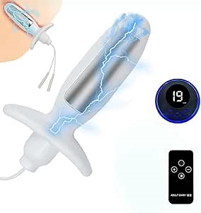 MFMYEE Electric Shock Anal Plug Vibrator Remote Control Electric Shock Anal Plug Anal Massager-Anal Dilator Adult Sex Toy