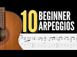 10 Beginner Fingerstyle Arpeggios Using Open Chords | Easy Fingerpicking Guitar TAB