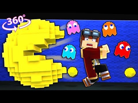 Pac-Man in 360° Minecraft - 360° VR Video