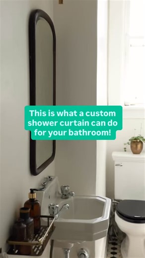 Fashion Window Treatments Inc. on Instagram: "This is the upgrade your bathroom didn’t know it needed. A custom shower curtain is designed specifically for your space, the exact height, width, fabric, and fullness, so it looks intentional, elevated, and anything but off-the-rack. No gaps. No awkward lengths. Just a polished, designer finish that pulls the entire bathroom together. Sometimes the biggest transformation comes from one thoughtful detail ✨ Ready to elevate your bathroom? Shop online 