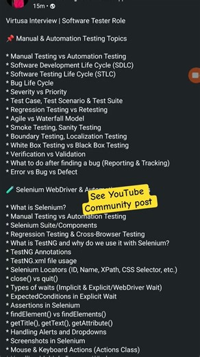 Most Important Automation Testing Interview Questions From Virtusa #interview #job #qa #selenium