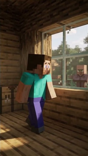 The Villagers Were Watching Steve All Night… 😱 #shorts