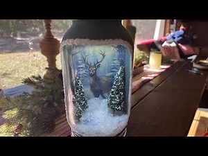 Stunning Reverse Decoupage Lighted Winter DIY