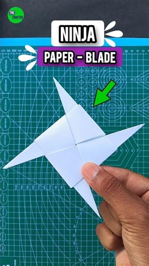Homemade origami Paper flying Ninja Star , How to make a paper Ninja Blade , origami paper star⭐ ,