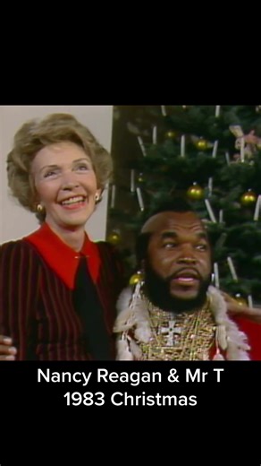 Nancy Reagan & Mr T, 1983 #mrt #nancyreagan #christmas #whitehouse #1983 #1980s #80s #fyp #foryou #parati #pourtoi